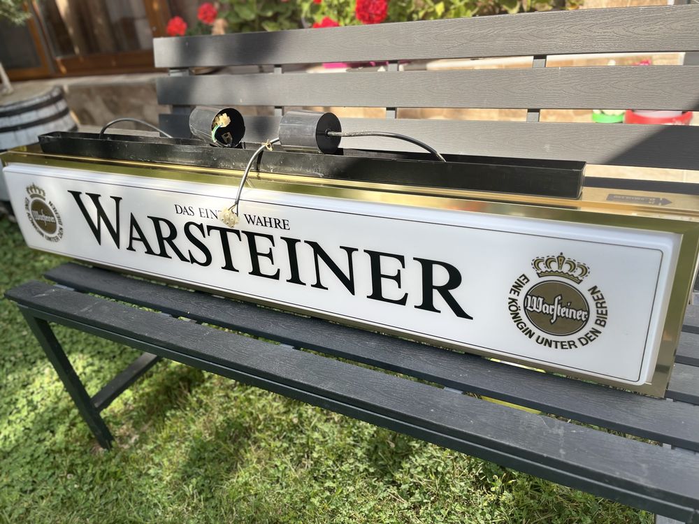 Керамична колона за наливна бира и светеща табела Warsteiner