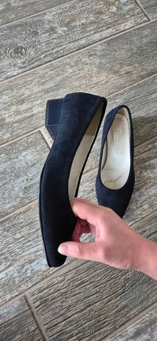 Balerini negri din piele intoarsa marimea 37