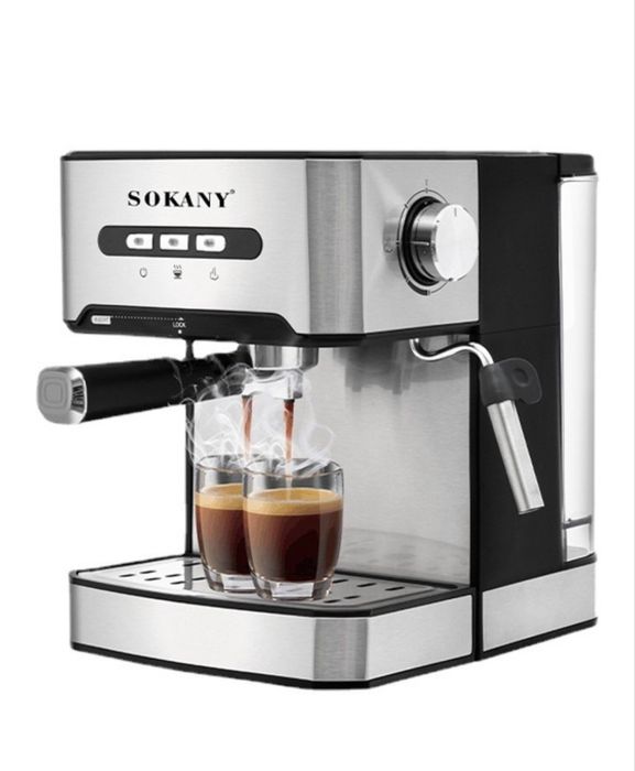 Кофемашина SOKANY SK-6863 серебристый
