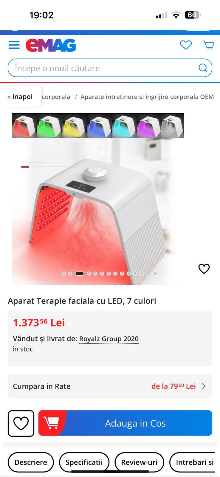Aparat terapie cu laser/înfrumusețare