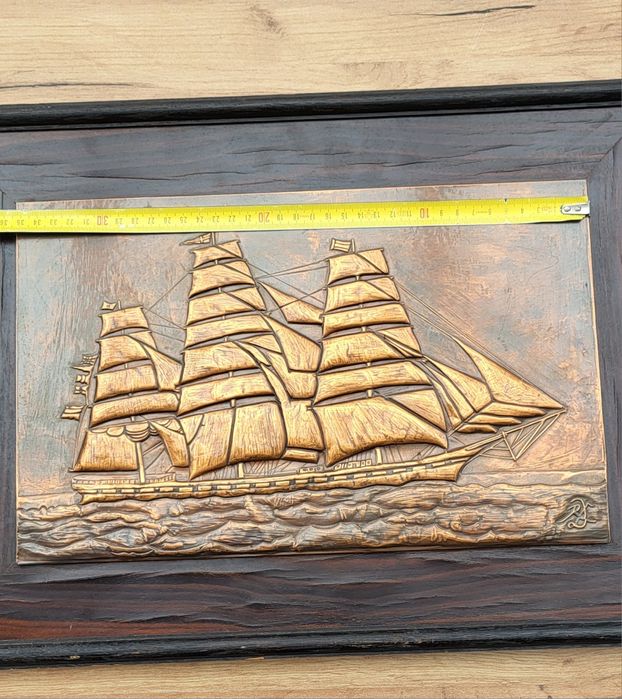 Tablou nava  din cupru