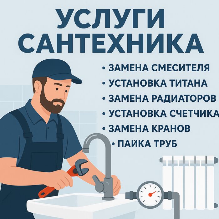 Сантехник в Караганде, замена смесителя, замена титана, поменять кран