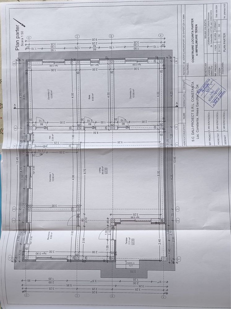 Teren cu proiect de casa Amzacea schimb cu auto