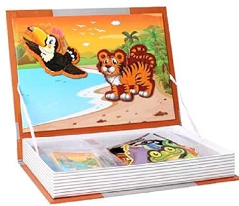 Carte magnetica cu piese puzzle Magnetic Book Animal Spel
