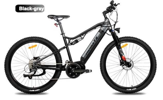 Electric Bike Mid-drive 48V 1000W 27.5 15Ah Battery Hydraulic Brakes