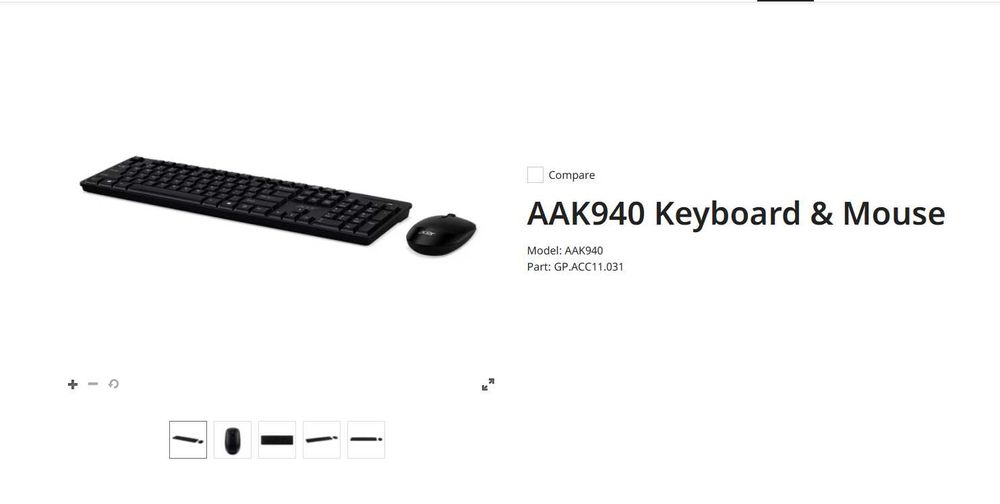 KIT Tastatura & Mouse Acer Wireless AAK940 Keyboard & Mouse NOU