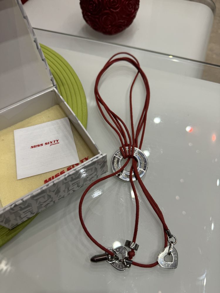 Колие Miss Sixty и Уникален комплект обици и пръстен (р-р 50) на Guess