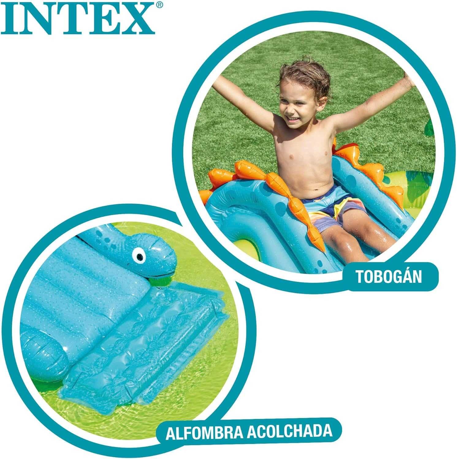 Център за игра Intex, дино / Надуваем център за игра с пързалка Нов