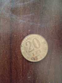 Moneda de colecție 20 de lei anul 1992 Ștefan cel mare