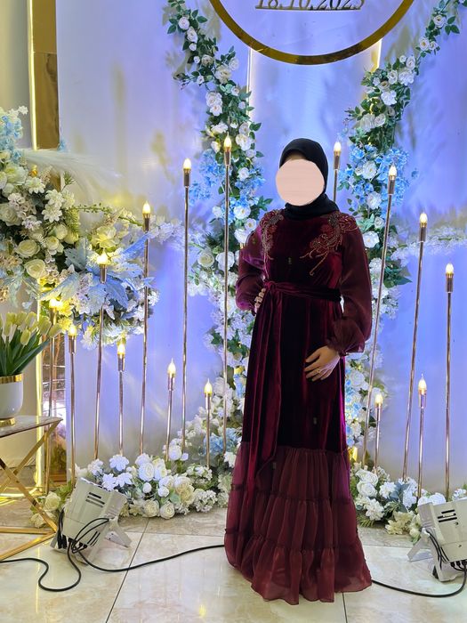 Вечернее платье натуральный бархат