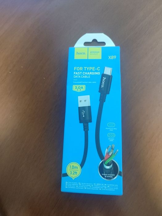 Кабель Hoco X89 Type-C (3A) — Новый, Быстрая Зарядка