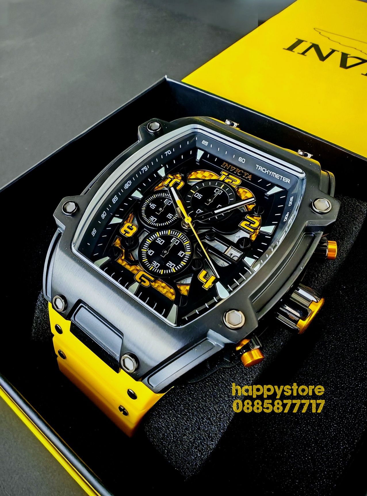 часовник S1 Rally Diablo Yellow 48 mm-68 mm, Инвикта нов