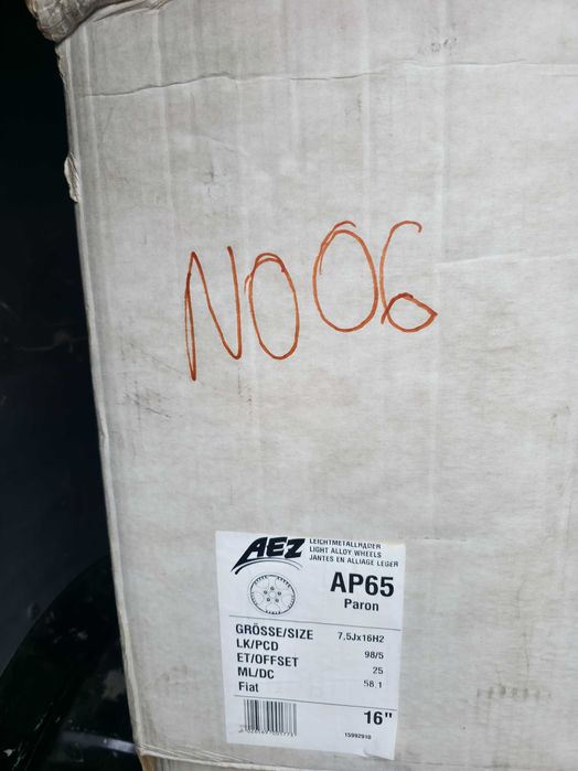 Jante Aliaj 5x98 16'' - Alfa Romeo Lancia Fiat - 7.5J ET 25 - NOI