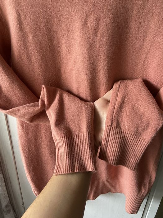 Maletă piersică cu lână și cașmir, M-XL