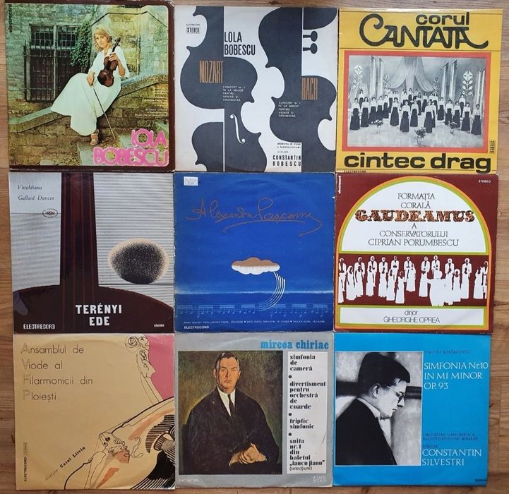 Discuri Vinil Cintece Patriotice Colinde G. Zamfir George Enescu Basme