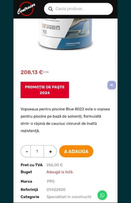 vopsea de calitate profesionala pentru piscine