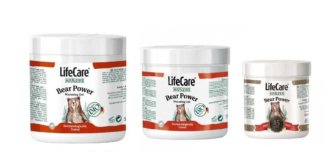 Set 3 prod. Gel incalzitor Puterea Ursului®, cu plante BIO, Life Care®