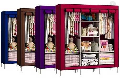 Sifonier textil dublu dimensiuni 135x45x175cm