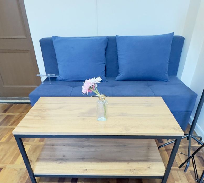 Диван-софа, синий велюр