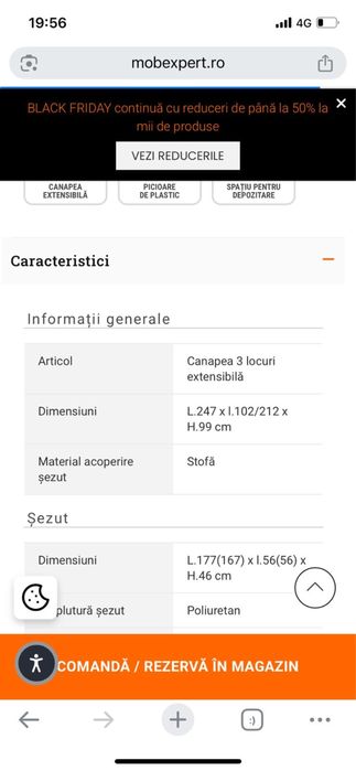 Coltar 3 locuri extensibil Mobexpert