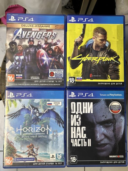 Игры для Ps4 Ps5 Cyberpunk 2077 Avengers Одни из нас 2 Horizon запретн