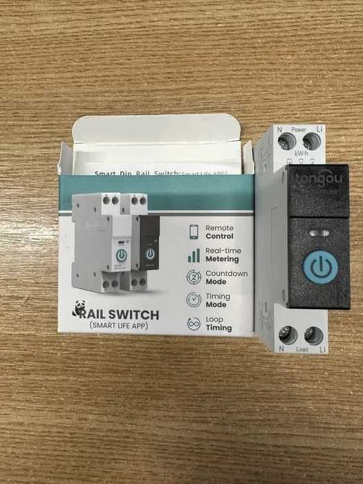 Intrerupator programabil 63A cu contorizare KWh WIFI 1P+N Tongou