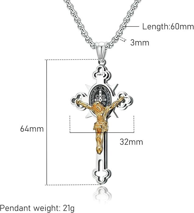 Lant si cruce otel inixidabil