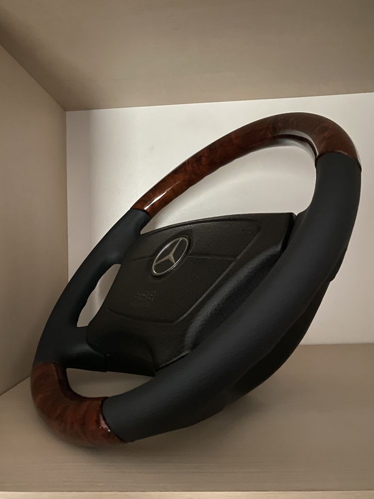 Volan lemn mahon mercedes w140 w210 w202 w124 w129 w126 w460