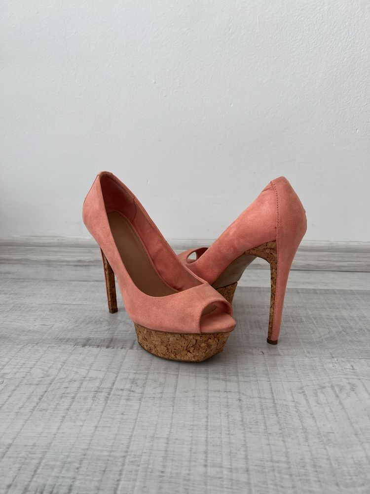 Pantofi Bershka , 37 , roz , 10cm
