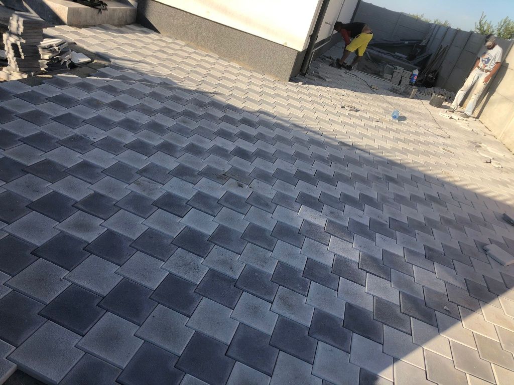 Pavaje si Pavele din beton modele diferite de dale 40x40 Montaj Transp