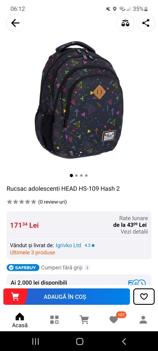 Rucsac adolescenti HEAD HS-109 Hash 2