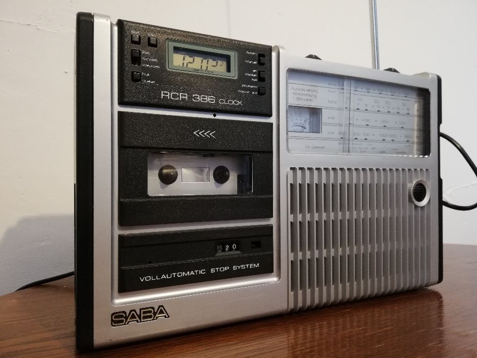 Radio Cassette Tape SABA RCR 384 Clock - Vintage/Made in RFG