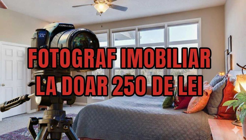 250 leiFotograf Imobiliar & Videograf Profesională4k –Apartamente,Case