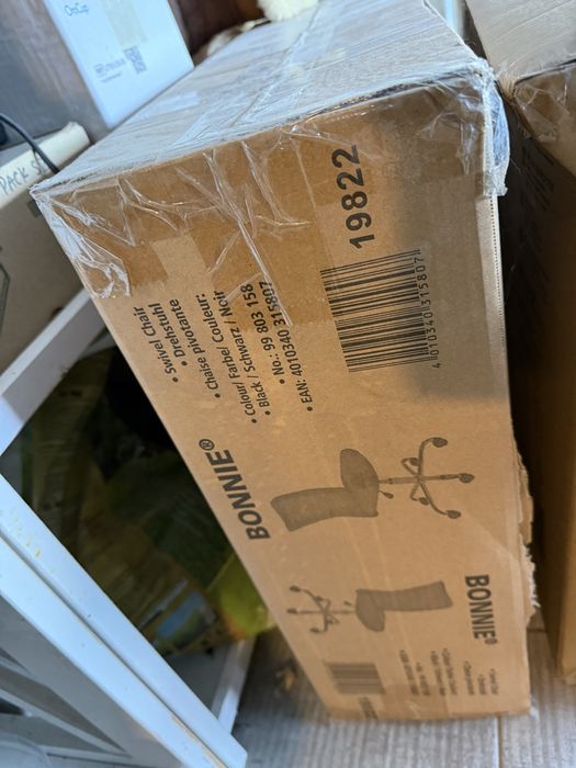 Scaun birou negru si gri