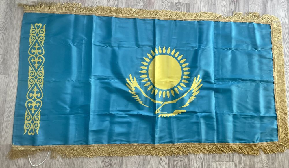 Флаг Казахстана с бахромой 2х1 м