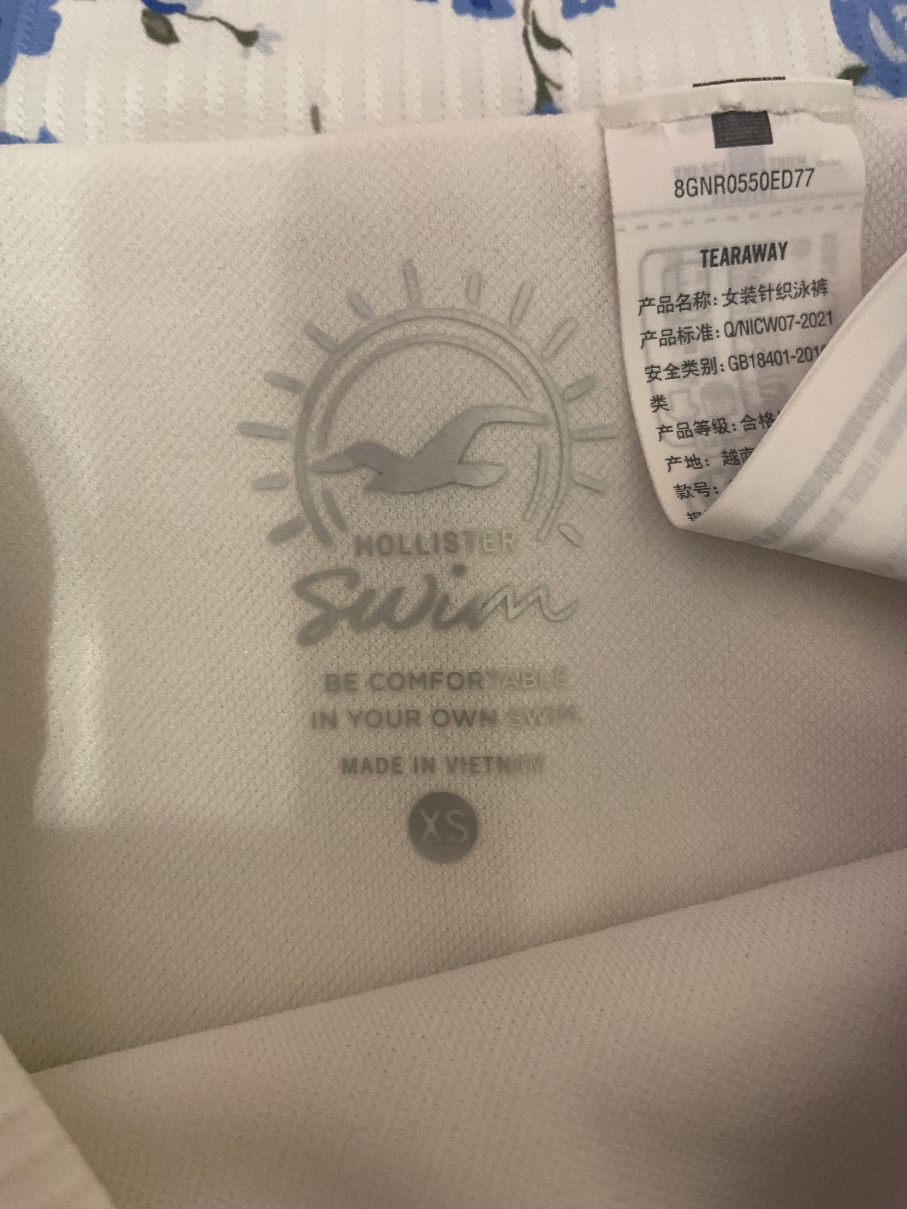 HOLLISTER Долнище на бански тип бикини в Бяло