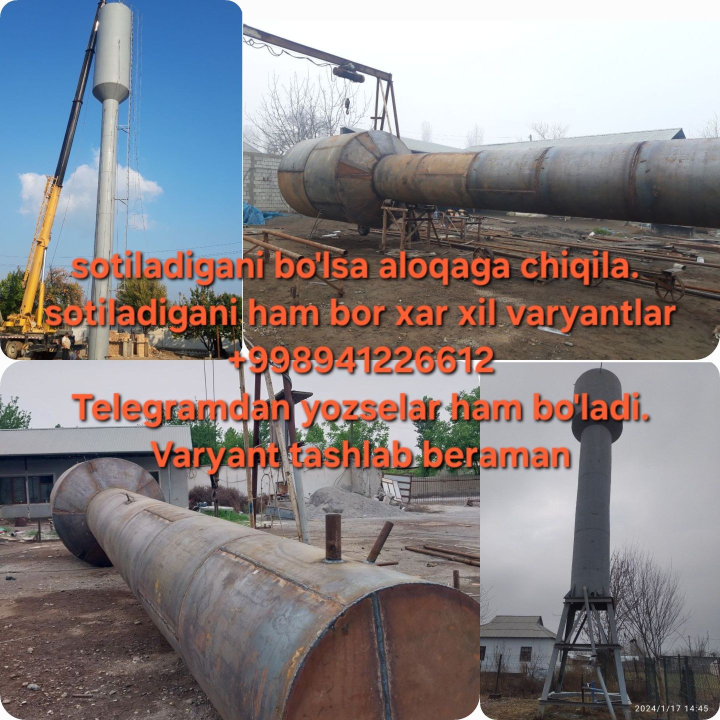 15 20 50 kubali bashna yomkost sisternalar bor
