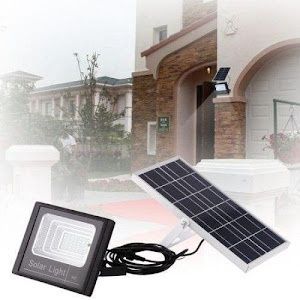 Proiector LED 400 W cu panou solar, telecomanda inclusa