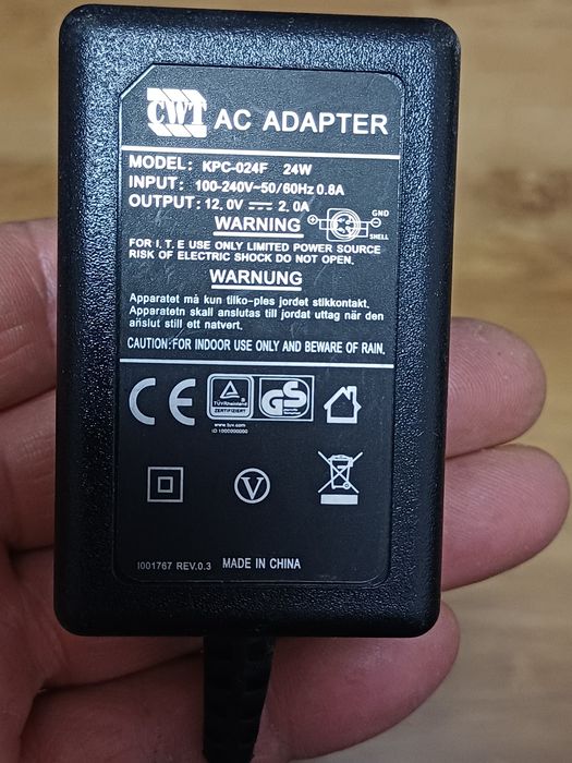 Bater# Alimentator CWT 24W 12V 2A 4PIN KPC-024F pentru  Hikvision DS-7