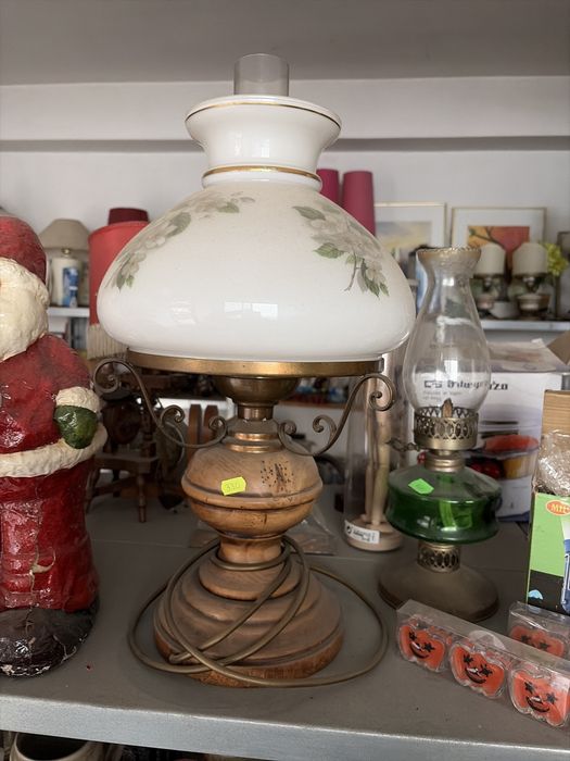 Veioze bronz si lemn