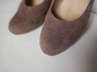 Дамски велурени обувки, № 39, естествена кожа