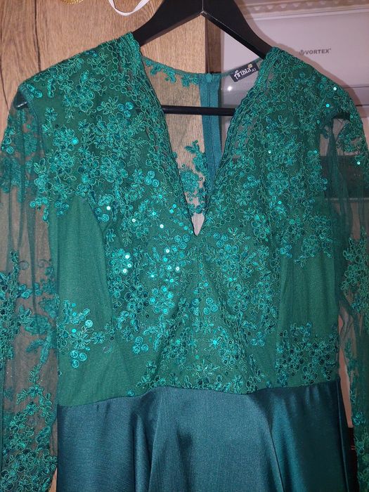 Rochie midi verde smarald, Artista, 42