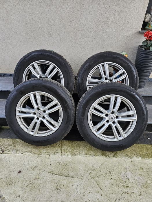Jante Audi Q7 / Touareg 5x112 + Anvelope iarna Continental 255 60 18