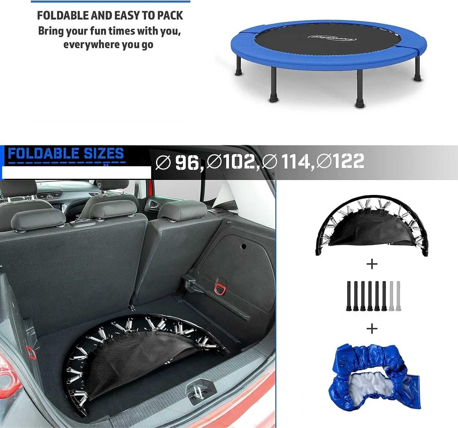 *Trambulina fitness, pentru interior si exterior, pliabila