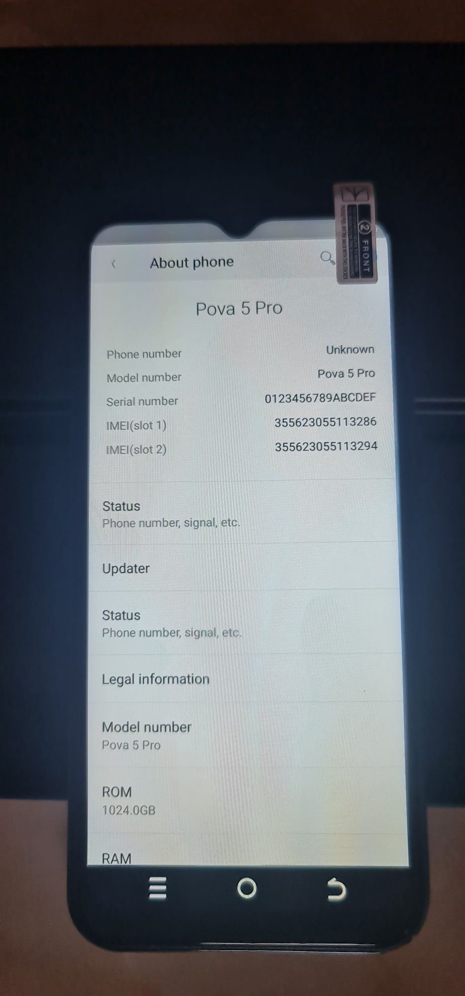 Pova 5 Pro  Smartphone