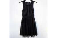 Rochie neagra din tul, 9-16 ani