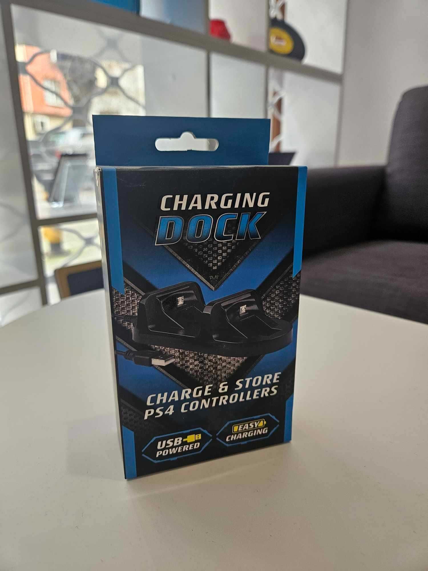 +Гаранция! Docking станция зареждане зарядно джойстик PS4 Playstation