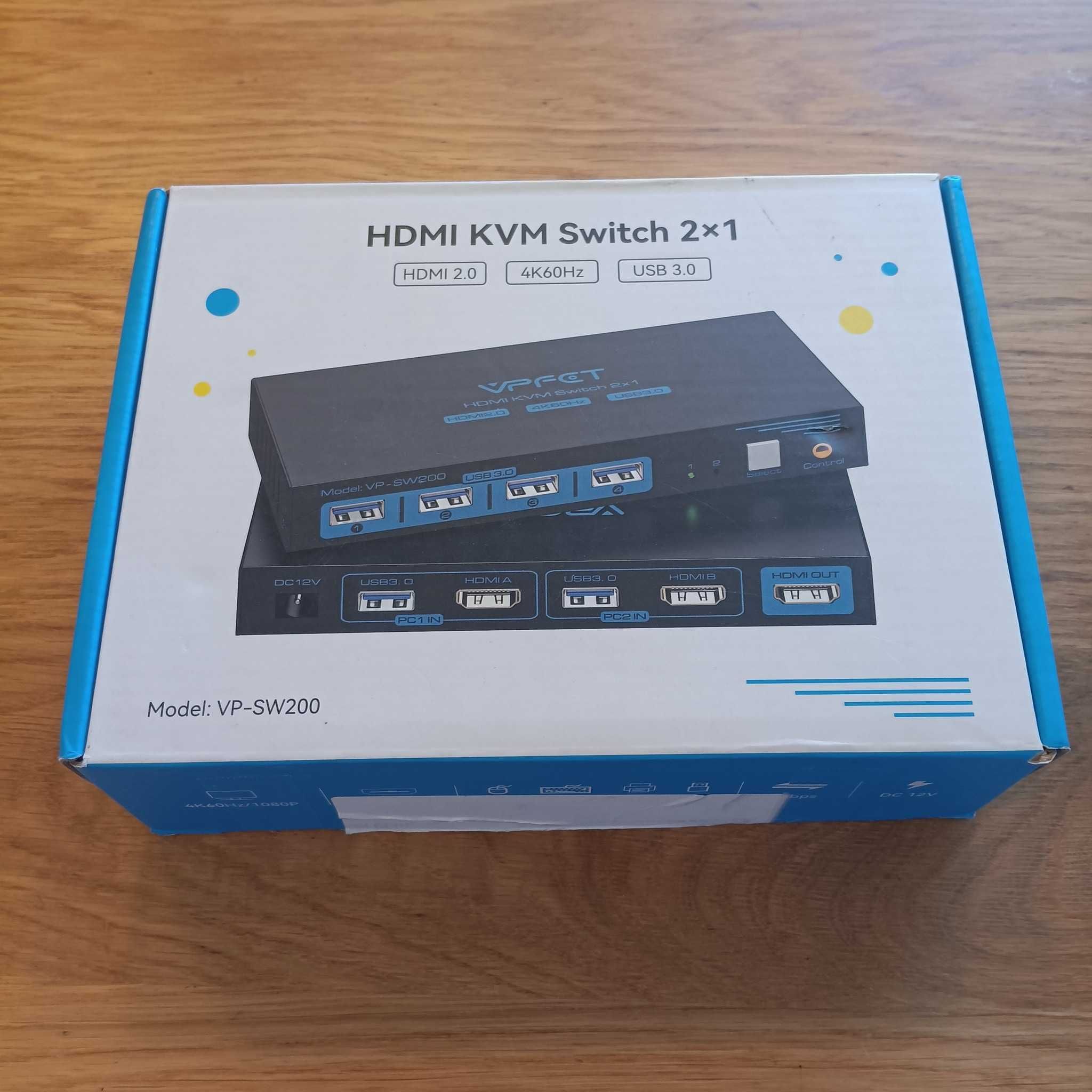 НОВ! HDMI KVM превключвател за 2 компютъра към 1 монитор