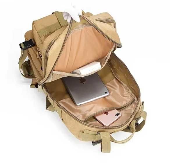 Rucsac militar, 35l, Impermeabil, 5 Buzunare, Mustar