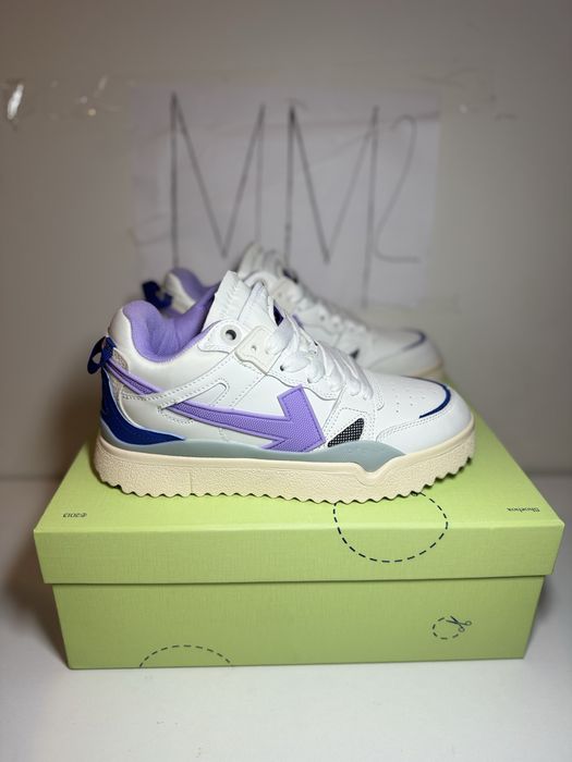 Adidasi/Sneakers Sponge Mid Top White an purple